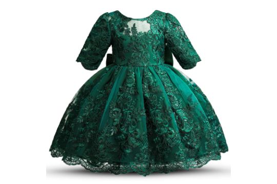 NNJXD Baby Girl Dress Flower Embroidery Princess Tutu