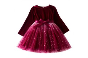 NNJXD Flower Girl Tulle Tutu Dress Princess Shinny