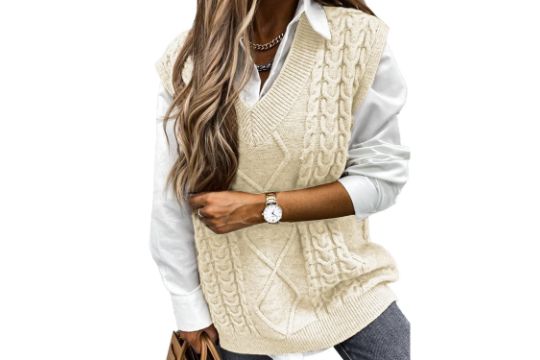 Niwicee Sweater Vest Knitted Sleeveless Jumpers Tank