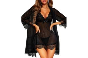 RSLOVE Sexy Lingerie for Women Lace Babydoll with Robe