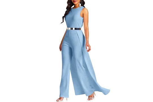 VERWIN Patchwork Overlay Embellished Plain Women's Outfit