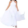 VERWIN Patchwork Overlay Embellished Plain Women's Outfit