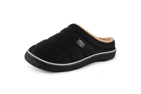 VeraCosy Men's Quilted Slip-on Slippers Technical-cloth