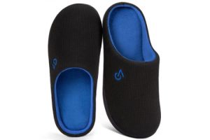 VeraCosy Men's Two-Tone Memory Foam Slippers