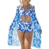 Xumplo Womens 3 Piece Bikini Sets with Long Sleeve