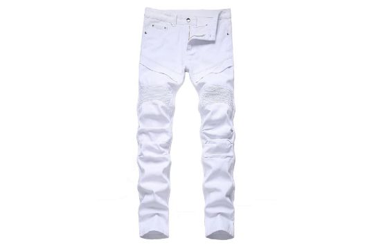 AIYINO Mens Biker Jeans Ripped Regular Straight Leg