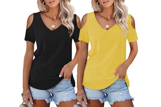 ELFIN Womens Short Sleeve Tops