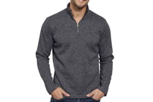 Halfword Mens Pullover Zipper Fleece Cardigans Casual