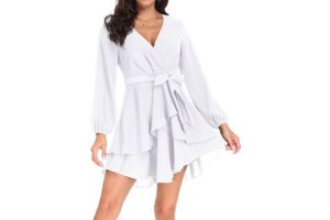 PCEAIIH Women's Cocktail Dresses Short with Long Sleeve Medium