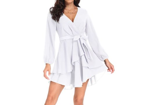 PCEAIIH Women's Cocktail Dresses Short with Long Sleeve Medium