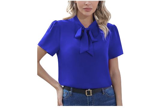 Yommay Womens Blouses Summer Dressy Chiffon Ladies