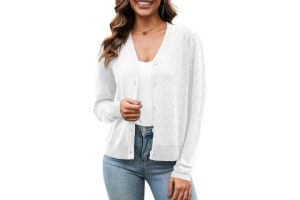 Yommay Womens Cardigans Long Sleeve Open Front Crochet