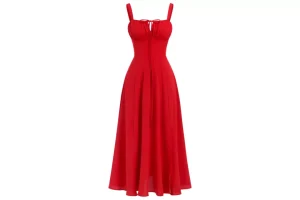 2 x RRP £35.82 OBEEII Women's Corset Midi Dress Sleeveless Spaghetti Orange OBEEII Women's Corset Midi Dress Sleeveless Spaghetti Orange