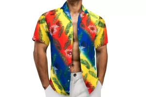 2X RRP £15.91 Barry.Wang Mens Hawaiian Shirts Short Sleeve Summer. Barry.Wang Mens Hawaiian Shirts Short Sleeve Summer.