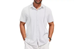 COOFANDY Short Sleeved Shirts for Men Casual Shirt