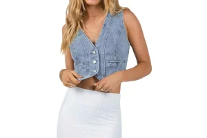 Miolasay Women Vintage Y2K Waistcoat Vest Slim Fit