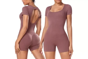 2X RRP £19.58 Overstock-Litthing Women Yoga Jumpsuits Ribbed Racerback Litthing Women Yoga Jumpsuits Ribbed Racerback