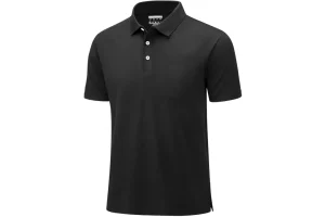 MAGCOMSEN Men's Polo Shirts Breathable Quick Dry Golf Polo, Black, XL