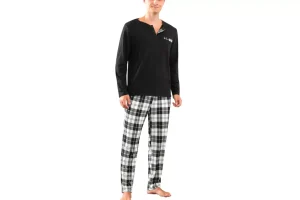 2X RRP £30.09 Yukiuiny Men s Long Sleeve Pyjama Sets for Autumn Yukiuiny Men s Long Sleeve Pyjama Sets for Autumn