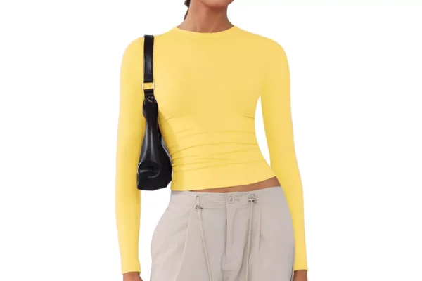Women's Soft Long Sleeve Shirts Crew Neck Tops