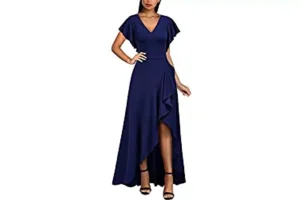 2x RRP £48.98 MIUSOL Women's Elegant V-Neck Ruffle Short Flutter. MIUSOL Women's Elegant V-Neck Ruffle Short Flutter.