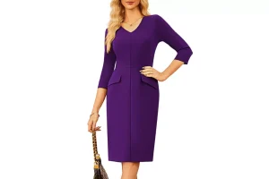 GRACE KARIN Women Cocktail Formal Business Midi Dress