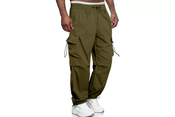 Meilicloth Mens Cargo Tracksuit Bottoms Baggy Pants with Drawstring