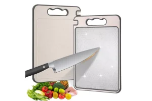 4X RRP £13.11 HZPZPP Metal-Titanium Chopping Board HZPZPP Metal-Titanium Chopping Board
