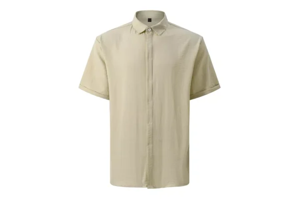 YFFUSHI Mens Summer Short Sleeve Button Down Shirt