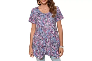 4X RRP £20.93 Enmain Womens Tunic Tops Short Enmain Womens Tunic Tops Short