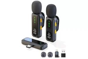 4X RRP £25.24 Wireless Lavalier Microphone for iPhone - iPad Wireless Lavalier Microphone for iPhone - iPad