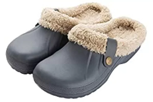 ChayChax Women Waterproof Slippers Men Wool-Like Lined