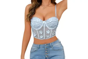 4X RRP £8.56 EVELIFE Women's Crop Tops Sexy EVELIFE Women's Crop Tops Sexy