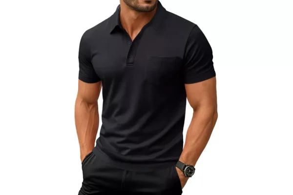 EKLENTSON Mens Polo Shirts Short Sleeve Summer Activewear Golf Work T Shirt