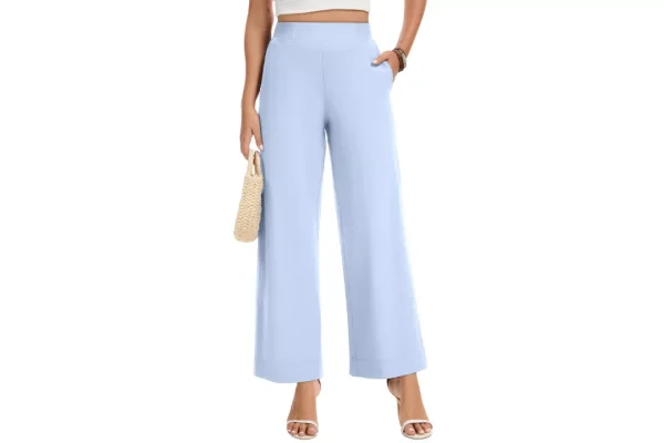 LUWELL PRO Women's Straight Wide Leg Trousers High