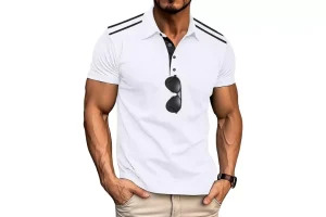 6X RRP £18.36 Volemo Men's Polo Shirt Short Sleeve Button Summer Volemo Men's Polo Shirt Short Sleeve Button Summer