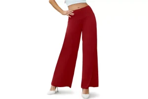 Cegerne Women Trousers High Waist Stretch Wide Leg