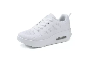 6X RRP £30.35 Brand New Ladies White Lace Up Sports Trainer Ladies White Lace Up Sports Trainer