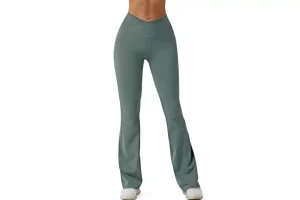 REORIA Women Wide Leg Trousers Yoga Pants Solid Color