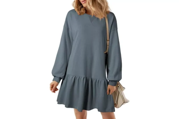 PICKLION Women's Casual Dress Long Sleeve Ladies Pullover