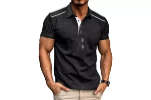 8X RRP £21.51 Volemo Men's Polo Shirt Short Sleeve Button Summer Volemo Men's Polo Shirt Short Sleeve Button Summer