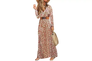8X RRP £31.84 Woolicity Womens Summer Maxi Dress Boho Floral Wrap Woolicity Womens Summer Maxi Dress Boho Floral Wrap