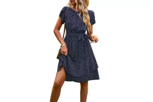 8X RRP £33.06 IFFEI Women Summer Boho Midi Dresses Floral Beach Flowy IFFEI Women Summer Boho Midi Dresses Floral Beach Flowy