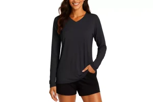 TACVASEN Women's V Neck T-Shirts Short Sleeve Workout.