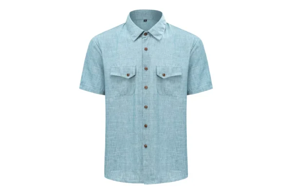 YFFUSHI Mens Short Sleeve Dress Shirt Casual Summer