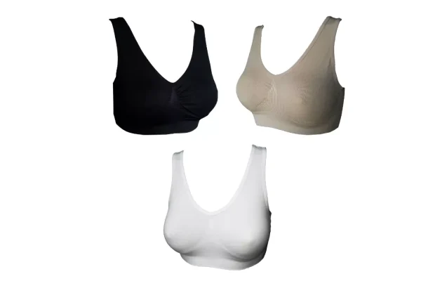 3 6 9 Pack Comfort Bra Women Girls Crop Top Seamless