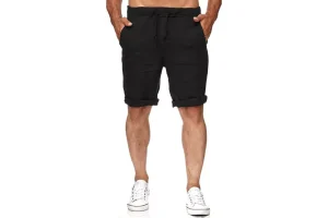 RRP £15.59 Runcati Men's Linen Shorts Bermuda Shorts with 2 Pockets,Black,XXL Runcati Men's Linen Shorts Bermuda Shorts with 2 Pockets,Black,XXL