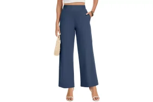 RRP £15.64 LUWELL PRO Women's Straight Wide Leg Trousers High LUWELL PRO Women's Straight Wide Leg Trousers High