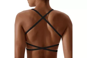 RRP £15.91 Litthing Women's Backless Sports Bra Workout Sexy Camisole Black Litthing Women's Backless Sports Bra Workout Sexy Camisole Black