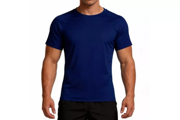 Charmo Mens Rash Vest UPF 50+ Quick Dry Rash Guards T-Shirt Navy